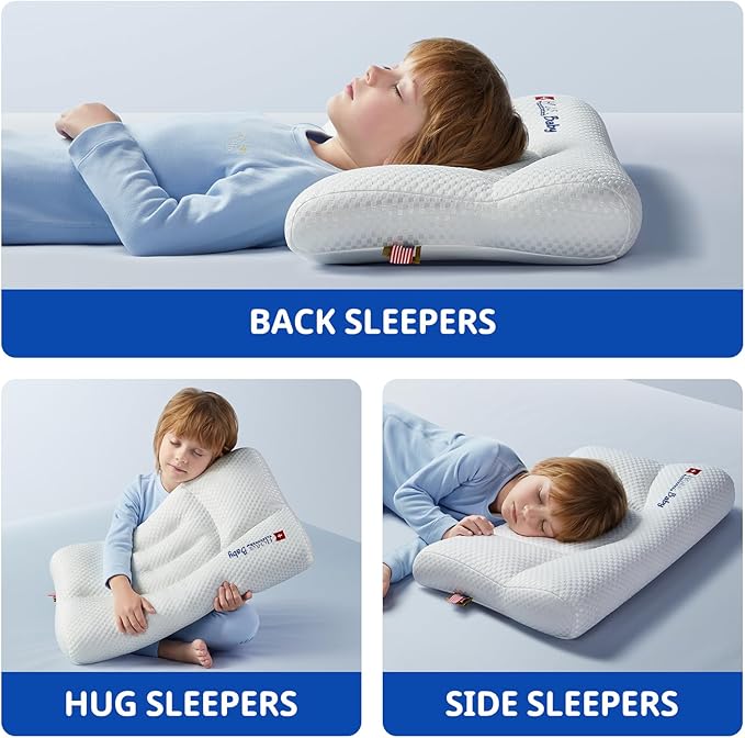 Toddler Pillow with Pillowcase, Breathable & Cozy Machine Washable Kids Pillow with Pillowcase, 21.6x13.8 Ergonomic Children Pillow for Boys and Girls Aged 3-8 (Farm, Height 2)