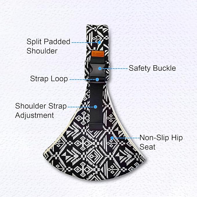 Baby Sling Carrier Newborn to Toddler Adjustable One-Shoulder Design with Hip Seat Support, Labor-Saving Baby Wraps Carrier 10-30 lbs(Leaf)