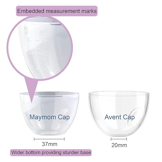 Maymom Dome Caps Compatible with Avent Natural PP Bottles or Natural Glass Bottles; Not for Classic Dome; Not Original Avent Replacement Parts