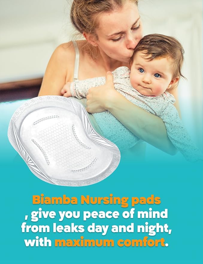 60-Pack Disposable Nursing Pads for Breastfeeding - Ultra Thin Breast Pads for Leaking Milk Disposable with 3D Absorption & Leak Protection, Individually Wrapped, Day & Night Nursing Essentials
