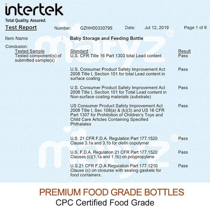 Matyz 6-PACK Breast Milk Storage Bottles (8 Ounce, 3 Colors) - Wide Neck Breastmilk Collection and Storage Bottle - Formula Storage Bottles Compatible With Medela Avent Spectra Pumps
