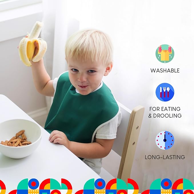 Large Waterproof Bibs Pastel Collection - 4pk, 12pk, 48pk