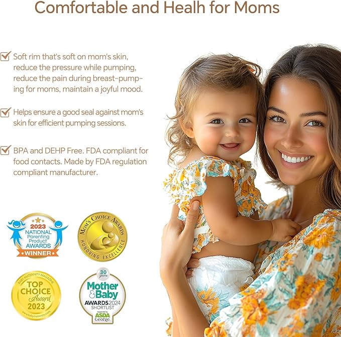 2 Count of 28mm Breast Pump Flanges Compatible with Medela/Lansinoh ComfortFit, Replace Medela PersonalFit Breast Shields, Accessories for Pump in Style Symphony Swing Harmony Freestyle Pump Parts