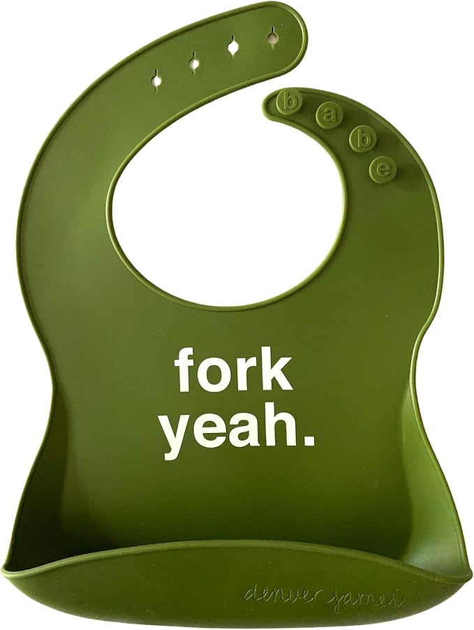 Denver James Silicone Feeding Bibs | Dishwasher Safe. Waterproof. Adjustable.