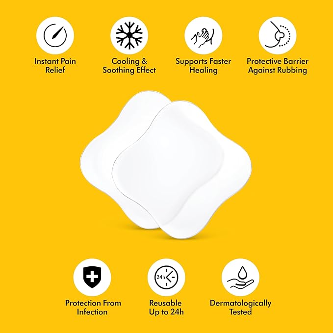 Medela Hydrogel Pads, Instant Pain Relief for Cracked or Sore Nipples from Breastfeeding and Pumping, Cooling Moisture Supports Natural Healing, Pack of 4