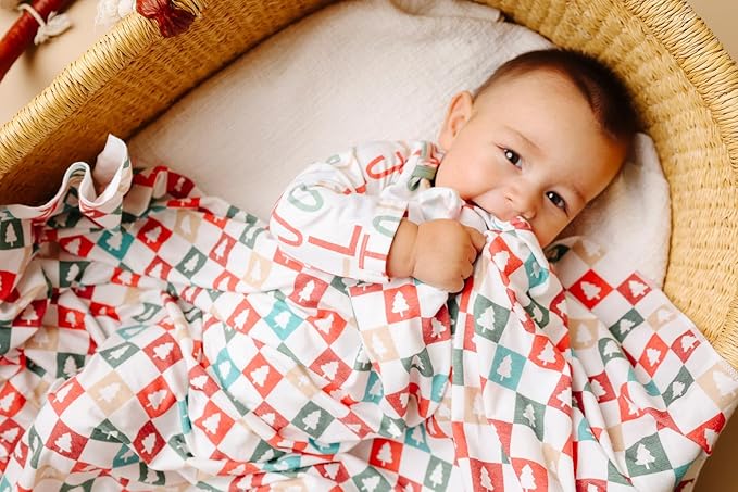 Copper Pearl Large Premium Knit Baby Swaddle Receiving Blanket 'Fraser'