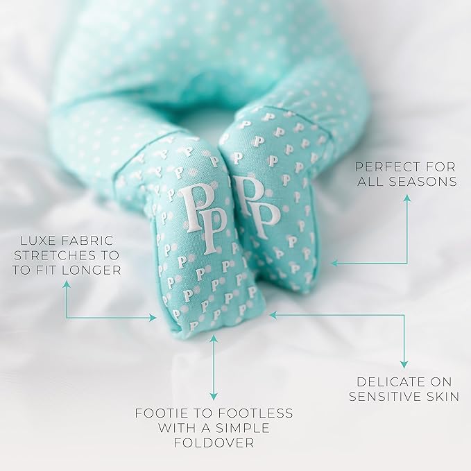 Posh Peanut Convertible Baby Sleepers - Girls Footless Baby Pajamas with 2 Way Zipper for Easy Diaper Changes