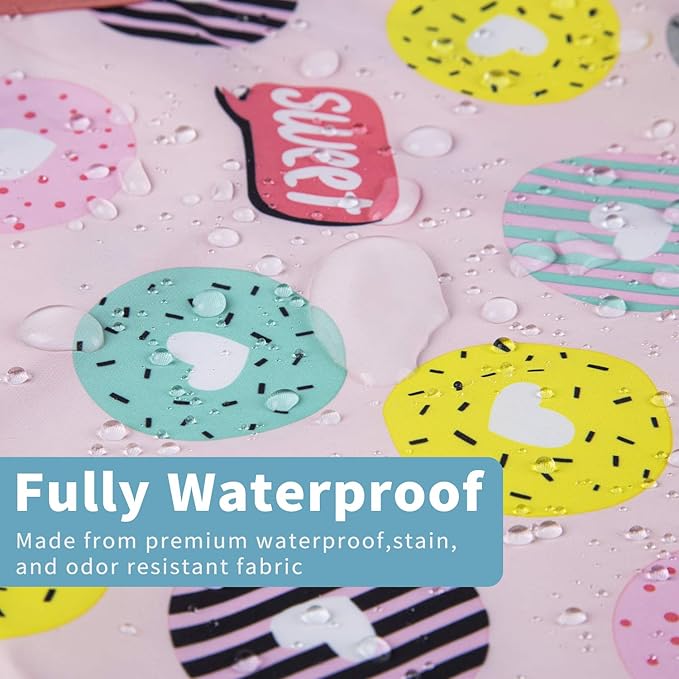 Long Sleeve Bibs For Babies 6-24 Months Full Coverage Shirt Bib for Baby Boys Girls Waterproof Smock Bibs with Sleeves Toddler Mess Free Bib for Eating with Pocket, 3 Pack