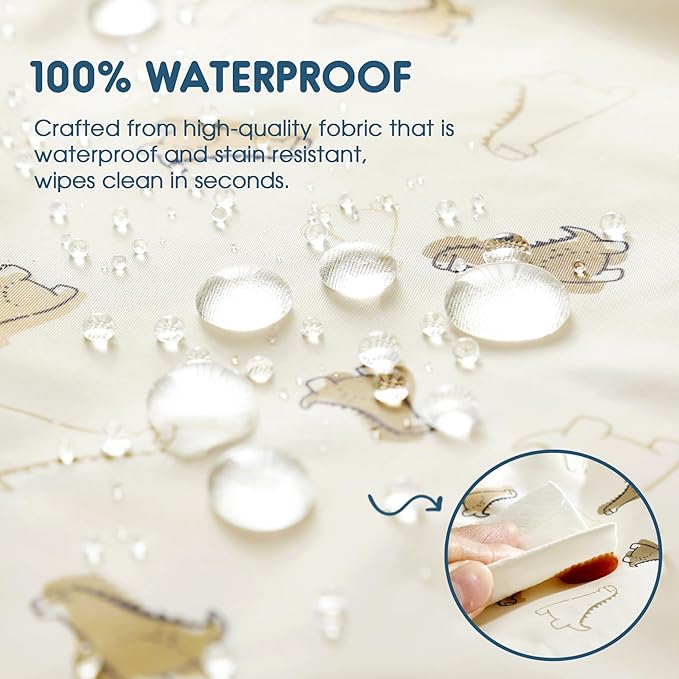 GRSSDER 3-pack Mess Proof Baby Feeding Bibs with Food Catcher Pocket, Soft Lightweight Waterproof Fabric Material with Zero Plastic-like Feel, Adjustable and Easy Clean Toddler Bibs for 6-36 Months