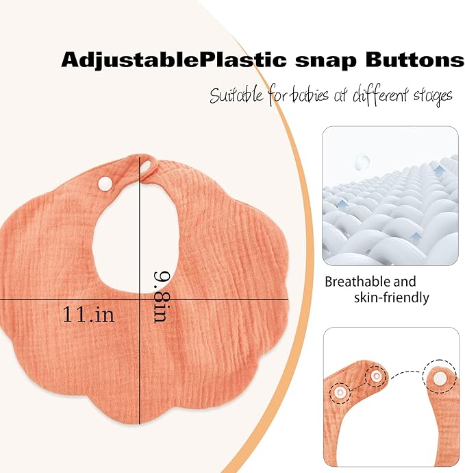 Baby Drool Bibs for Unisex Girls Boys 12 Pack Baby Muslin Bibs for Drooling and Teething