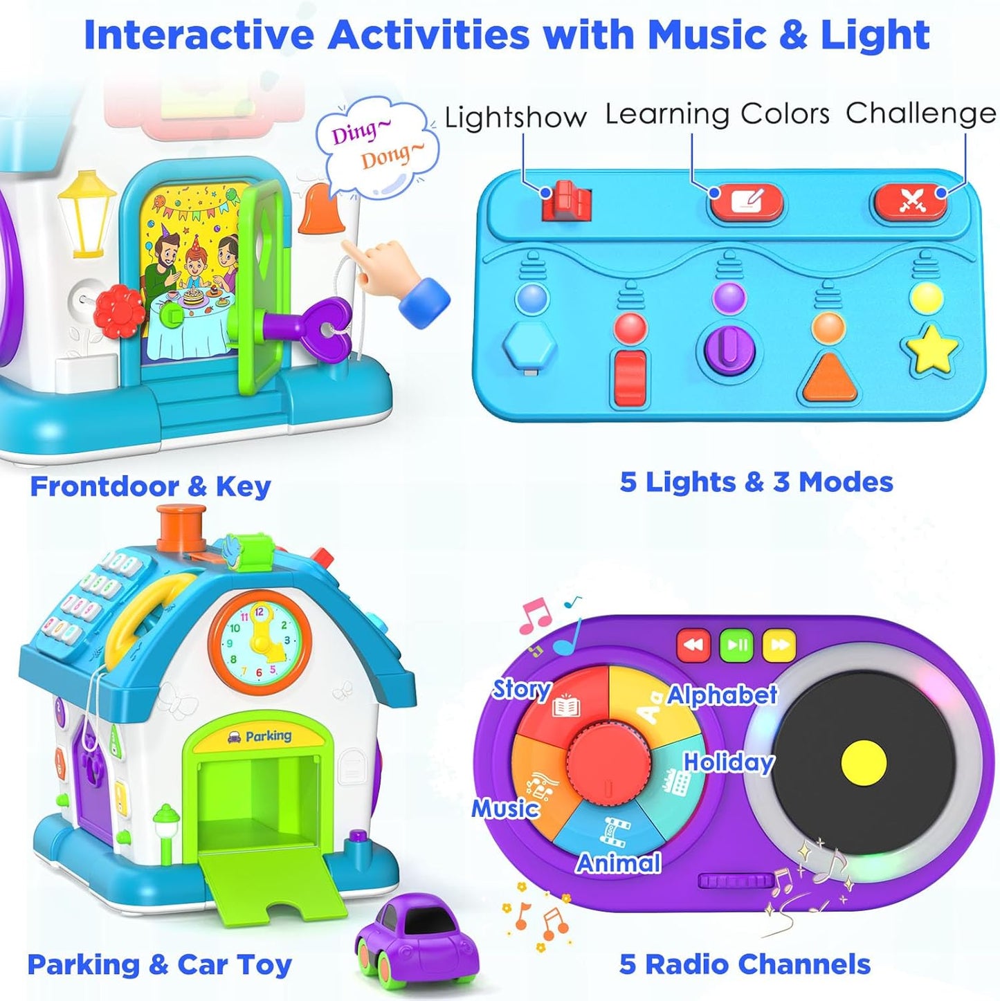 14-in-1 Montessori Toys for 1 Year Old Boy Gifts, Musical Educational Baby Toy 12-18 Month, First Birthday Gift for One Year Old Boy Girl, 1st Present for Toddler 1-2 Age