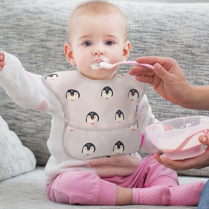 Soarwg Kids Baby Bibs, 5 Pack Waterproof Bibs for Unisex Boys Girls, Essential Must Have for Babies Eating, Feeding