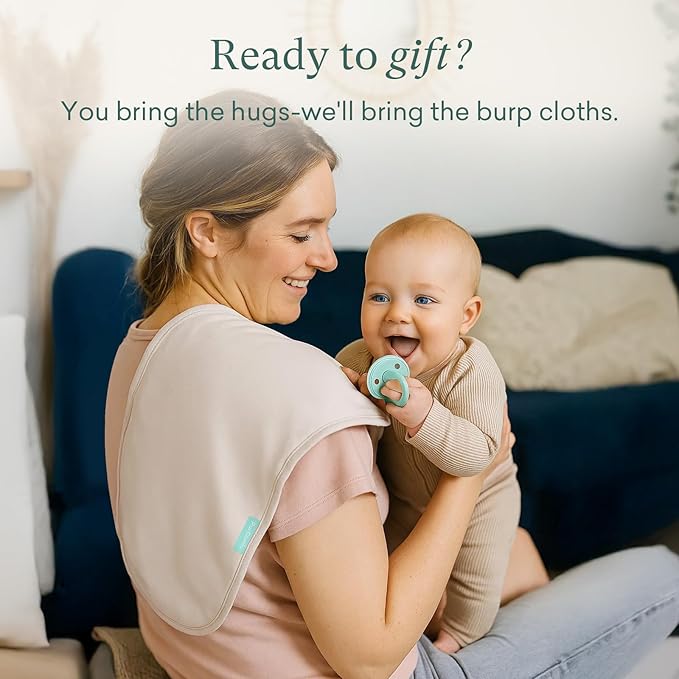 PurComfy Supersoft Burp Cloths, Premium Bamboo Viscose Baby Burp Cloths, Absorbent & Skin-Friendly, Large 21” x 10”, Unisex Baby Essentials for Feeding, Spit-Up, 3-Pack