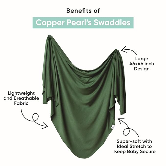 Copper Pearl Large Premium Knit Baby Swaddle Receiving Blanket Nicholas
