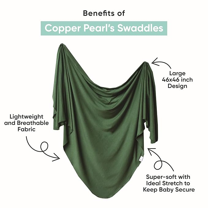 Copper Pearl Large Premium Knit Baby Swaddle Receiving Blanket Griswold