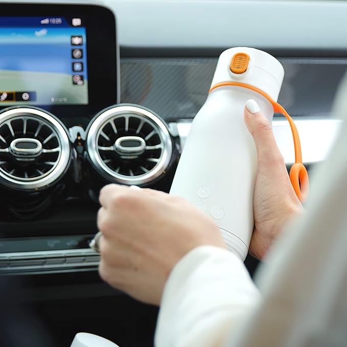 BuubiBottle Portable Milk Warmer for Baby by Quark - Rechargeable USB Bottle Warmer for Breastmilk, Water & Formula - Precise Temperature Control up to 122ºF - Breast Milk Warmer with LED Display