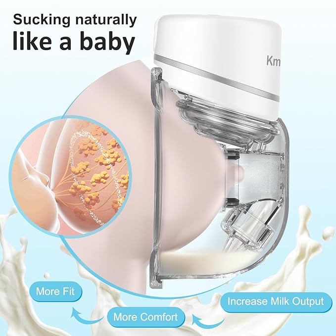 Wearable Breast Pump, Hands Free Breast Pump, Portable Electric Pump with LED Display, Ultra-Quiet and Pain Free- 4 Modes & 12 Levels, 24mm Flange, 2 Pack