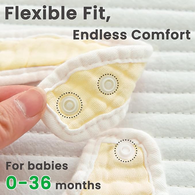 Baby Bibs Muslin Drool Teething Drooling Bibs for Baby Girl Boy Muslin Cotton