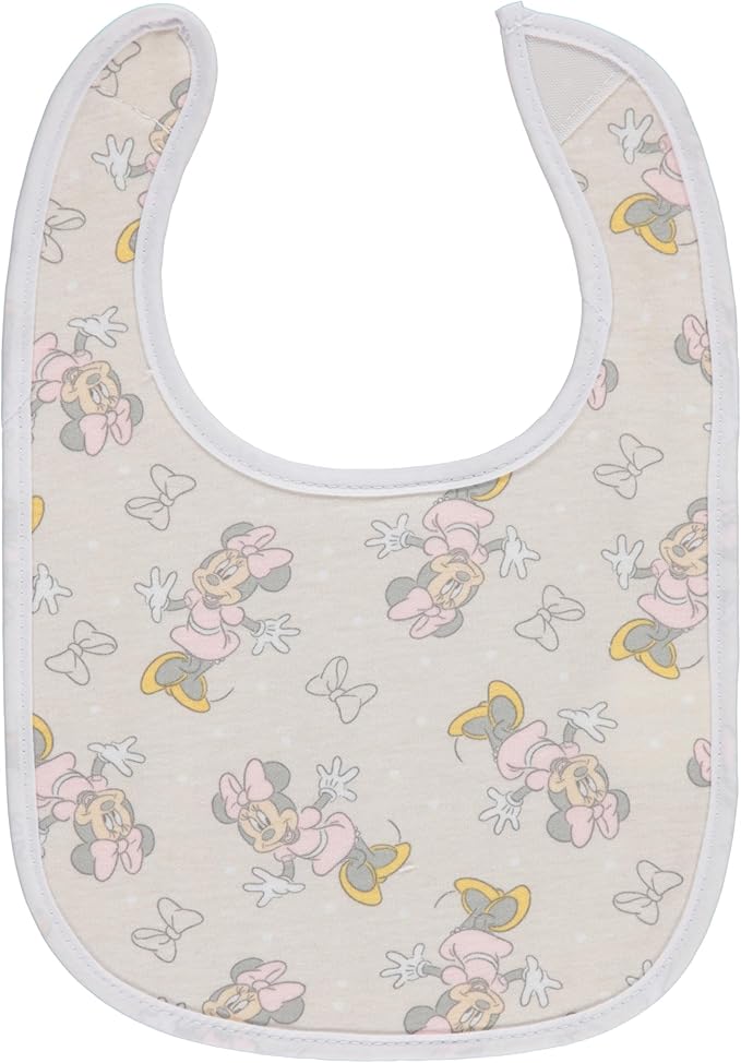 Disney 10-Pack Mickey Mouse Baby Bibs – Ten Soft, Absorbent, and Adjustable Cotton Bibs for Mess Free Meals