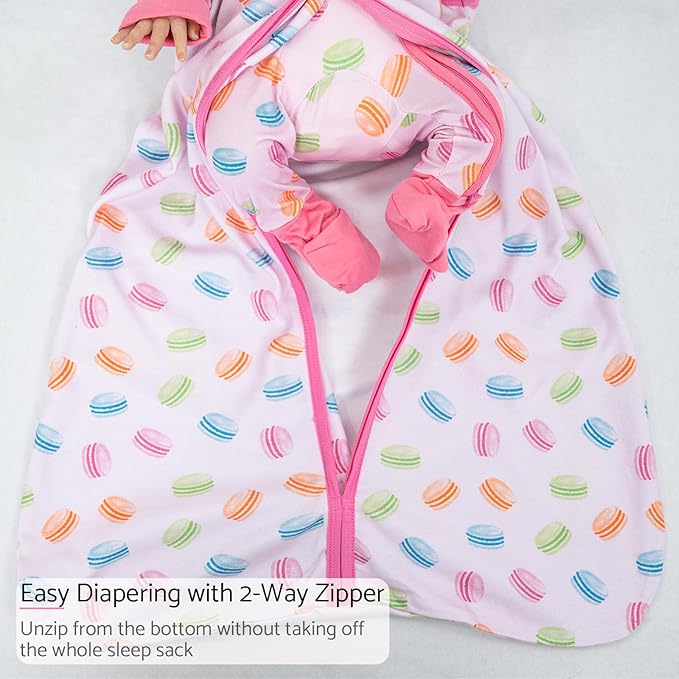 LollyBanks Baby Sleep Sack, 100% Cotton Wearable Blanket 2-Way Zipper Sleep Sacks