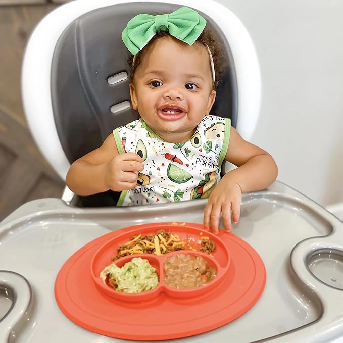 BapronBaby Taco Party Bapron - No Neck Tie Safer Bib for Baby & Toddler - Soft Waterproof Stain Resistant - Machine Washable - Sz Preschool 3-5yrs