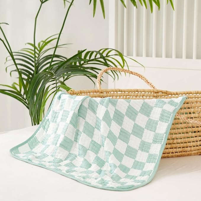 Ultra Soft Muslin Baby Blanket, A Versatile Swaddle and Bed Blanket for Babies, Toddlers, Boys, and Girls (1 Pack).