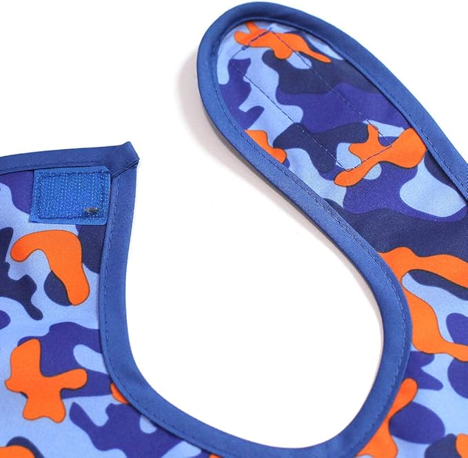 Full Coverage Waterproof Feeding Bib for Toddlers – Extra Long Apron Bib for Mealtime, Self-Feeding, BPA-Free