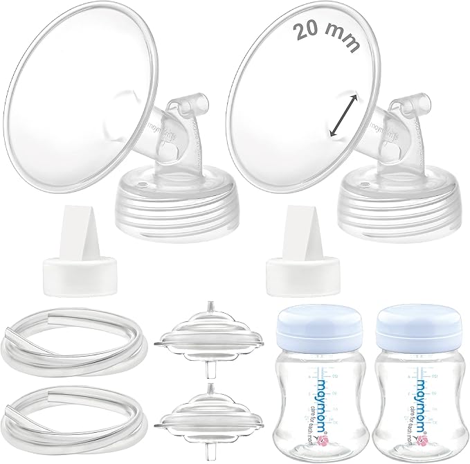 Maymom Pump Parts Compatible with Spectra S2 S1, 20mm Flange Valve Tube Bottle Backflow Protector, Not Original Spectra S2 Replacement Pump Parts Duckbill Valve Bottle