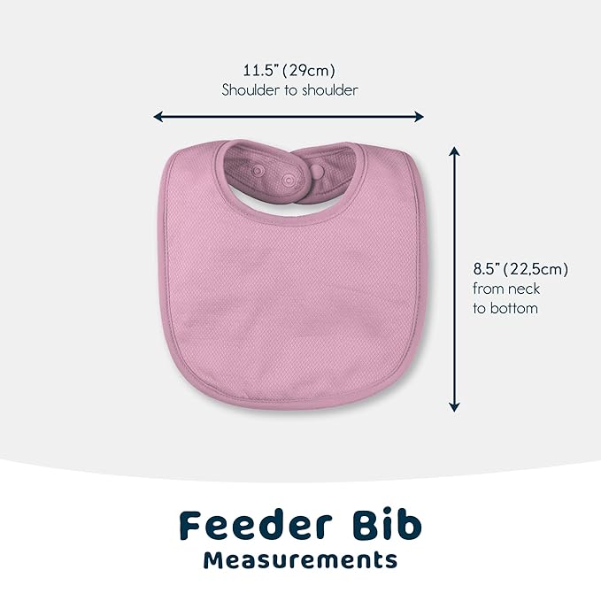 Tiny Twinkle 8 Pack Baby Bibs for Drooling and Teething – Waterproof & Absorbent Bibs for Baby Girl & Boy, Machine Washable Infant Bib Set for Newborns and Toddlers (Girl Set 8-Pack)