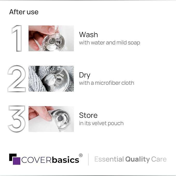 Original Italian Silver Nursing Cups - Nipple Shields for Breastfeeding - Helps Soothe and Protect Sore Nipples - Dermatologically Tested - Medical Device FDA-Registered (Universal Fit)