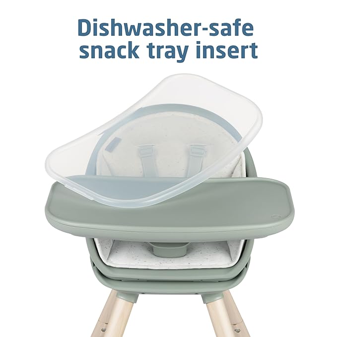 Maxi-Cosi Moa 8-in-1 High Chairs for Babies and Toddlers, Machine Washable Infant High Chair, Compact, Convertible High Chair Lightweight Design, Classic Green