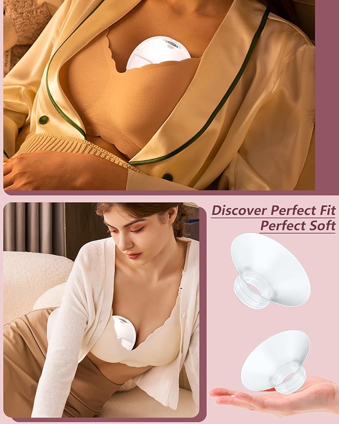 4PC Flange Insert 19mm Compatible with Momcozy M5/M6/M9/S12 Pro/V1 Pro/V1 Pro Breast Pump, Fit for Eufy/Elvie/Medela/Spectra/Lansinoh/NCVI/Lansinoh/TSRETE with 24mm Flange/Shield Breast Pump