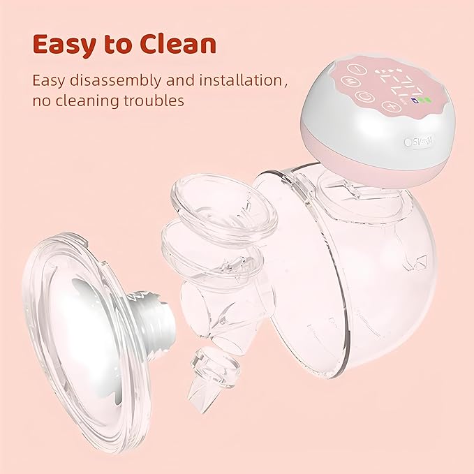 Electric Hands-Free Breast Pumps, Wearable Breast Pump with 4 Modes, 12 Levels, LCD Display, Memory Function Rechargeable with Massage and Pumping Mode 24mm Flange (2 Pack)