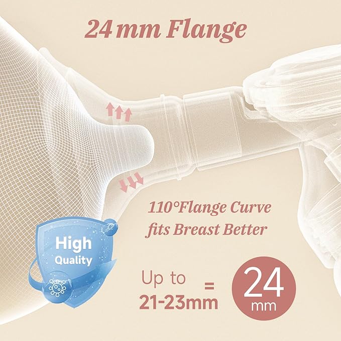 Snow Bear Electric Breast Pump, 4 Pumping Modes & 9 Intensity Levels, Portable Split-Tube Design for Double/Single Use 2500mAh Battery, Fast Charging, Quiet & Easy to Clean