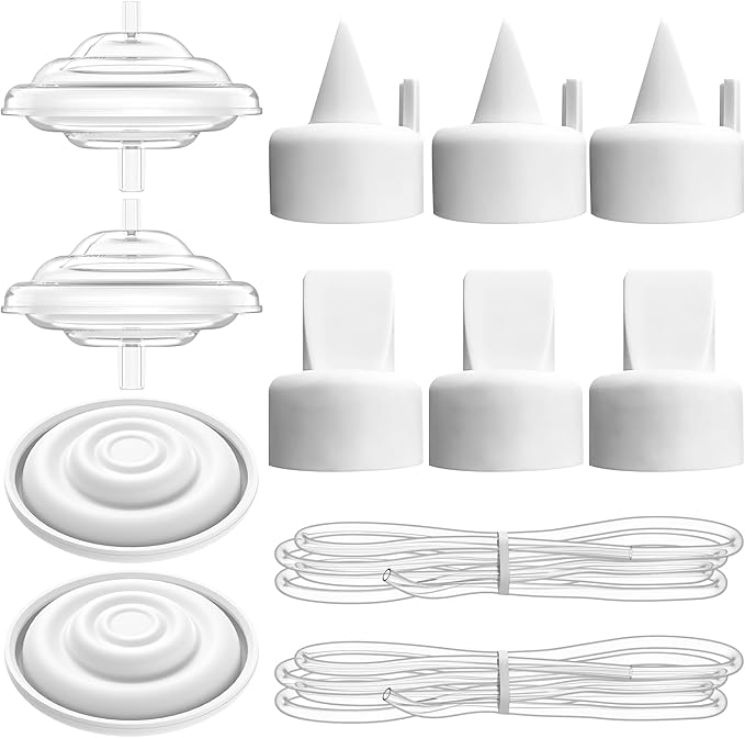 Breast Pump Parts for Spectra, 10 PCS Replacement Kit with Duckbill Valves, Backflow Protectors, Tubes & Membranes for Spectra S1 S2 9 Plus Synergy Gold Breastpumps