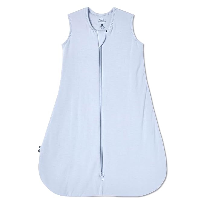 HALO SleepSack SuperSoft Wearable Blanket, Viscose Made From Bamboo, Sleeping Bag for Babies, 1.5 TOG, 12 – 18 Months, Large, Blue Fog