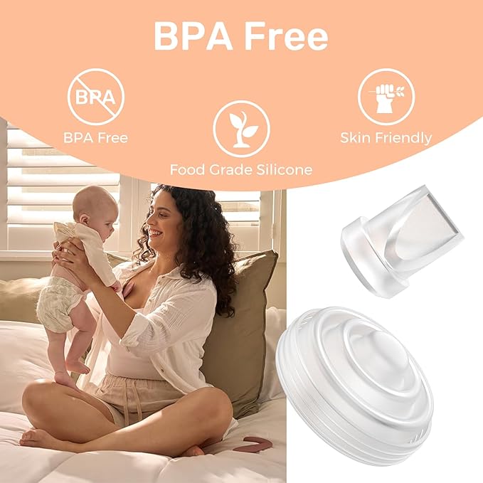 10PCS M5 Breast Pump Parts,6PCS Silicone Duckbill Valve & 4PCS Silicone Diaphragm Compatible with Momcozy M5 Wearable Breastpump,Original Mom Cozy M5 Breastfeeding Essential Replacement Accessories