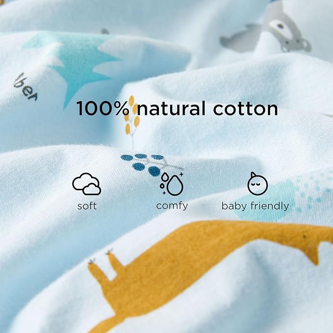 Duomiaomiao 2 Pack 0.5 TOG Toddler Sleep Sack 24-36 Months 100% Cotton Lightweight Baby Sleep Sack with Feet, Breathable Comfy Toddler Wearable Blanket