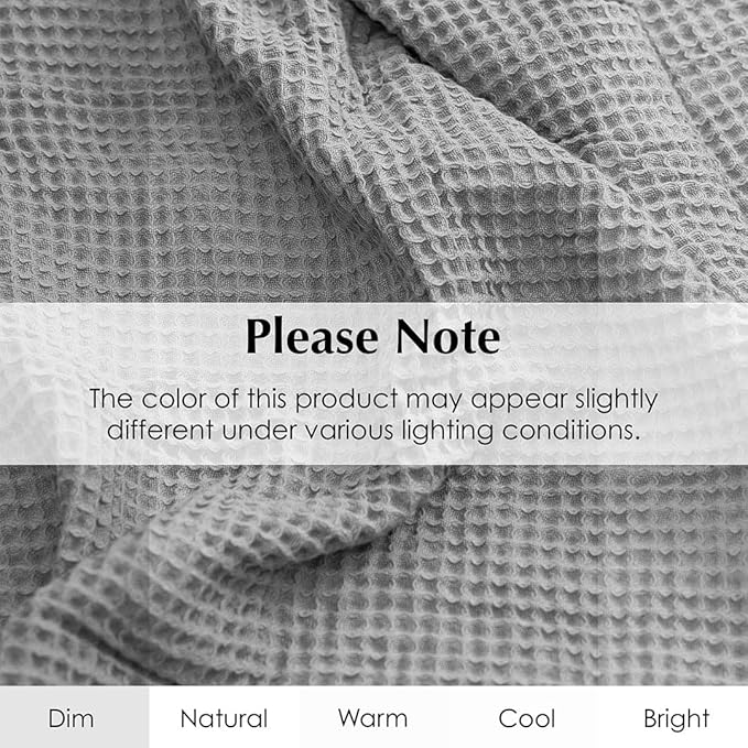 Salt Earth GOTS Certified 100% Organic Cotton Throw Blanket, 55" x 60" Waffle Blankets & Throws for Bed, Throw Blanket for Couch, Modern & Cozy Blanket, All Season,Comfy & Soft Blanket(Scottish Grey)