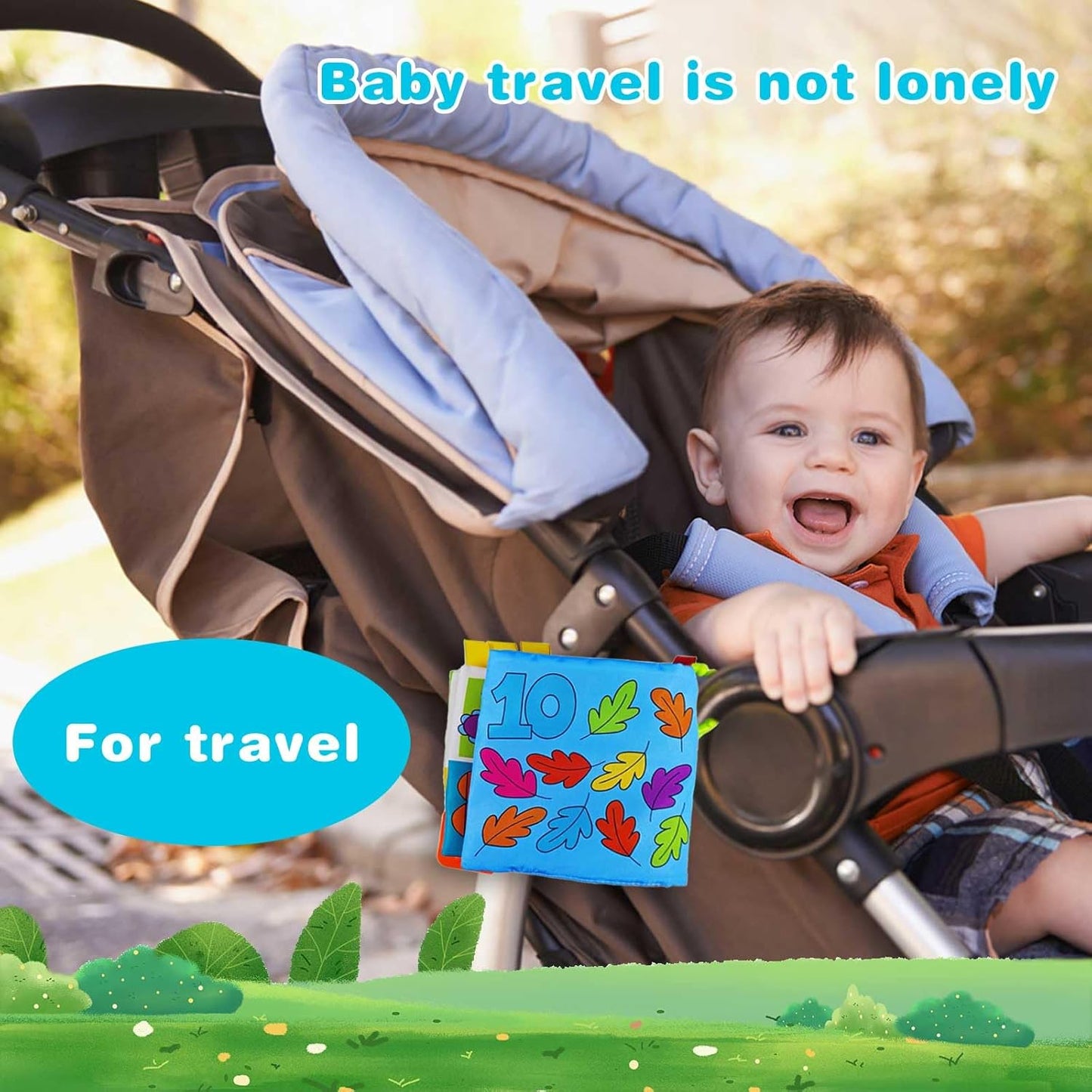 123 Book,Baby Soft Books Toys, Feel Crinkle Cloth Book for Infant Baby 0-3-6-12 Months