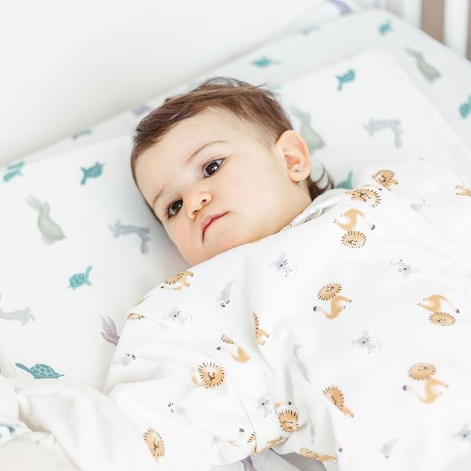 Nest Designs Toddler Pillow with Bamboo Viscose Pillowcase - The Tortoise & The Hare, Small