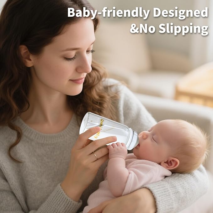 Breast Milk Storage Bottles 150ml 5oz BPA-Free Leak-Proof Baby Bottle Compatible with Medela Breast Pumps for Breastmilk Storage Bottle Breastfeeding 6 Pack (Grey+Pink)