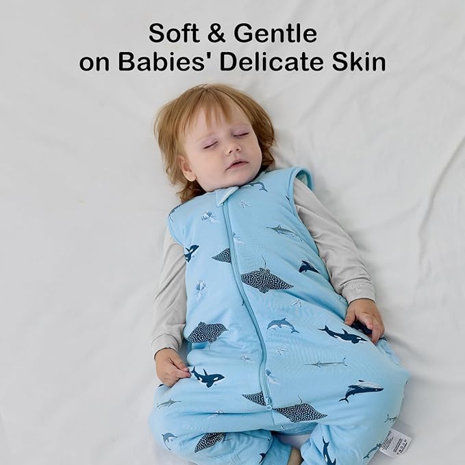 BubblePanda Rayon Made from Bamboo Toddler Sleep Sack with Feet 12-24 Months 1.0 Tog Ultra Soft Toddler Sleeping Sack 1t-2t Sleep Bag Walker Quilted Wearable Blanket with Legs 2-Way Zipper Lightweight