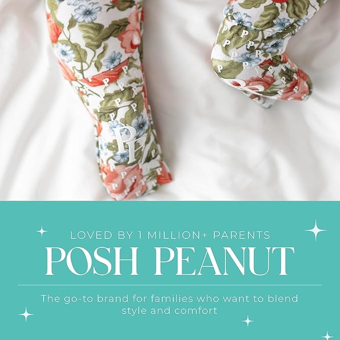 Posh Peanut Convertible Baby Sleepers - Girls Footless Baby Pajamas with 2 Way Zipper for Easy Diaper Changes