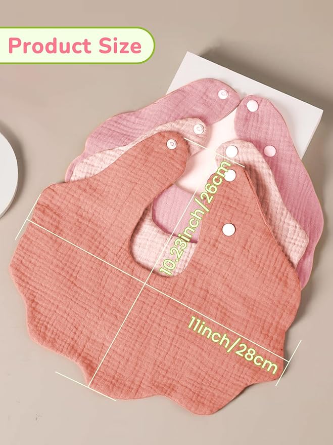 Baby Drool Bibs for Unisex Girls Boys 12 Pack Baby Muslin Bibs for Drooling and Teething