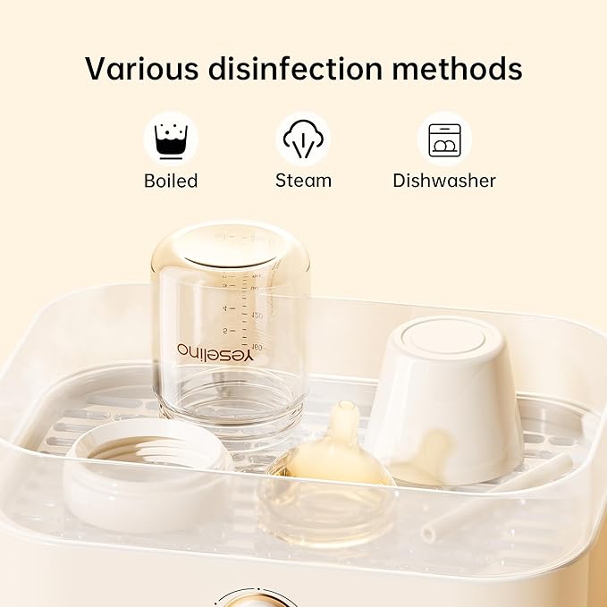 Natural Nursing Glass Baby Bottle - with Anti-Colic Vent System - BPA-Free, 2.7 oz and 5.4 oz with Slow Flow & Medium Flow Nipple, 0-6 Months, 2 Pack (Includes 4pcs Nipples)