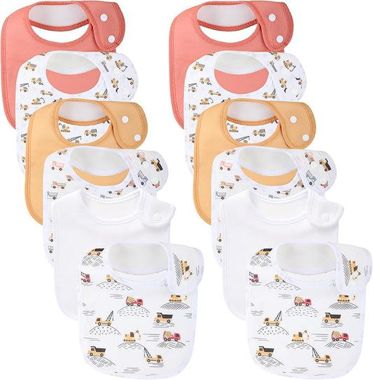 Baby Bibs Soft and Absorbent Organic Cotton Bandana Drool Bibs Set for Boys Girls Newborn 0-36 Months