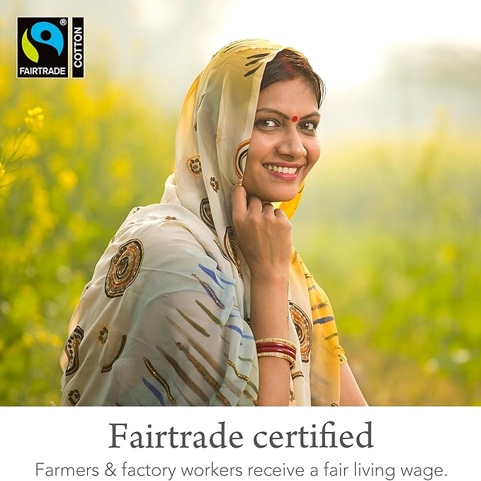 Kishu Baby Indi - Fairtrade Organic Baby Bibs for Girls or Boys - Rounded, 4-Way Reversible, 8 Layer Muslin Drool Bibs