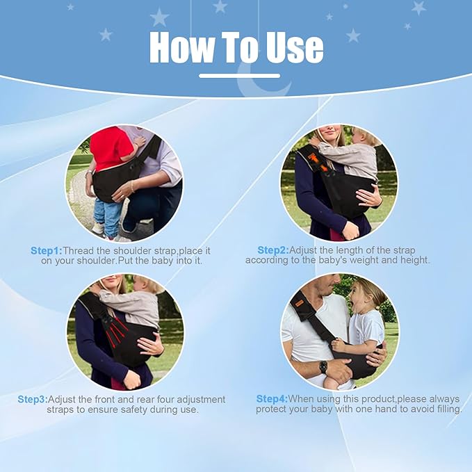 Baby Sling Carrier 2025 Baby Carrier Newborn to Toddler Sling Lightweight Baby Carrier Sling with Adjustable Straps Toddler Carrier Baby Wrap Sling for 10-30 lbs(Leaf)