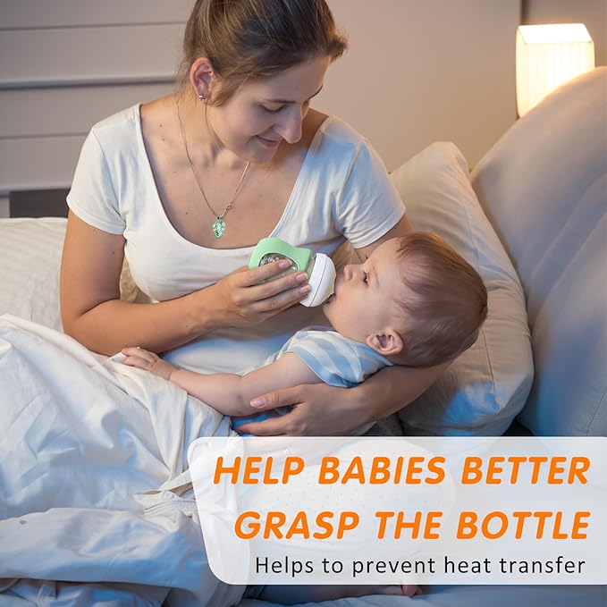 Silicone Sleeves for Avent Glass Natural Baby Bottle,3 Pack Bottles Shatter Proof Bottle Covers,Anti Flow Holder Compatible Baby Bottle 4 oz, BPA Free (Grey+Blue+Green)